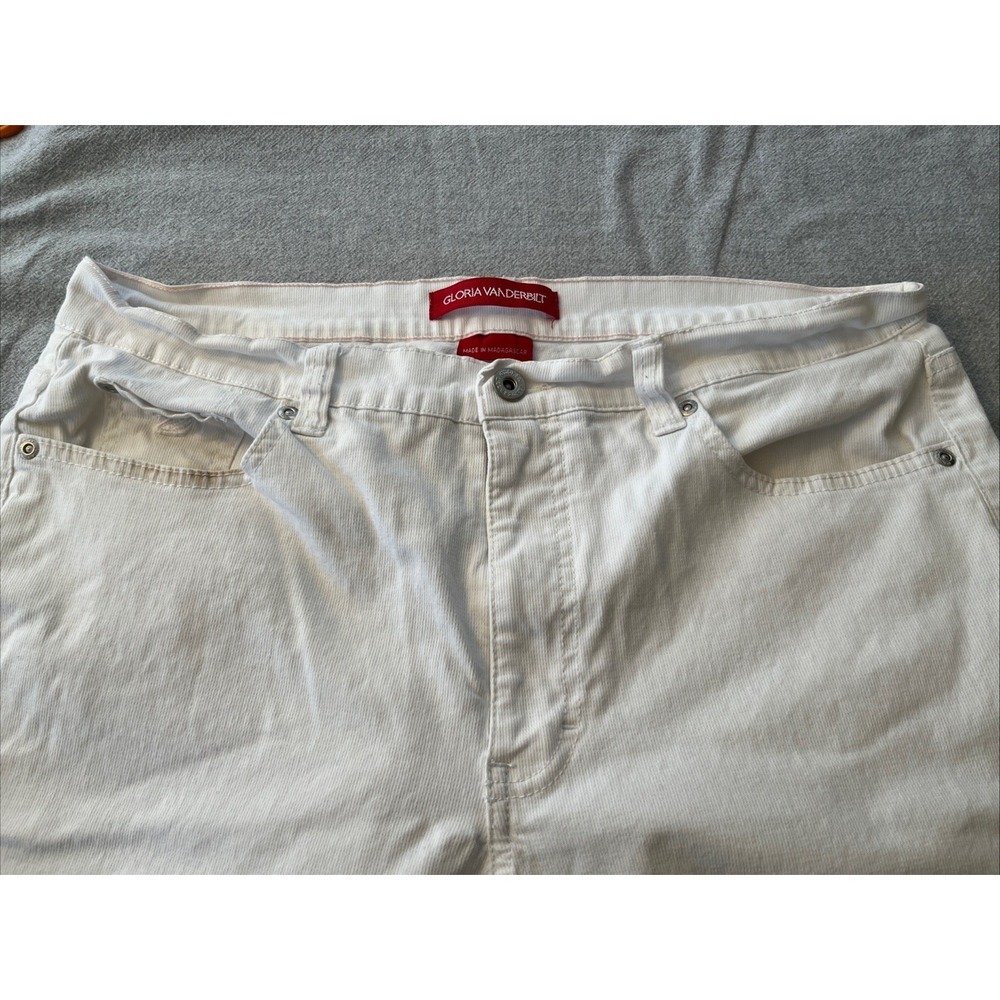 Gloria Vanderbilt Jeans Women's Capri Size 14 White Denim